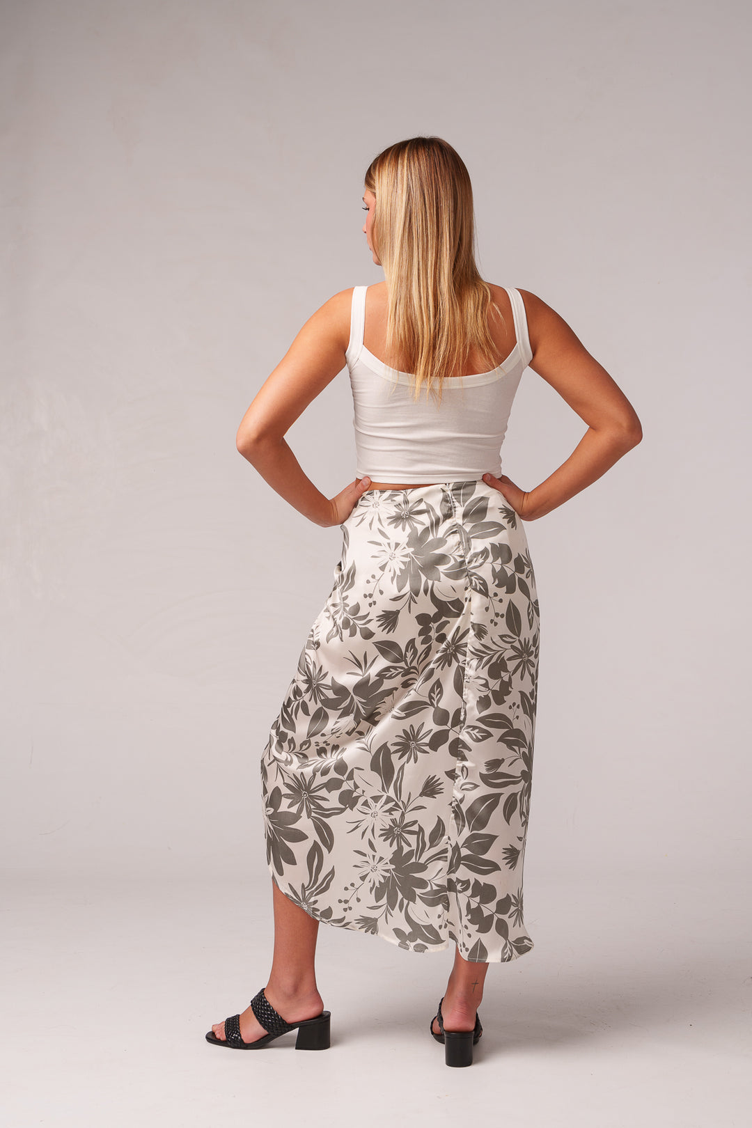 Vacay Time Satin Pleated Skirt