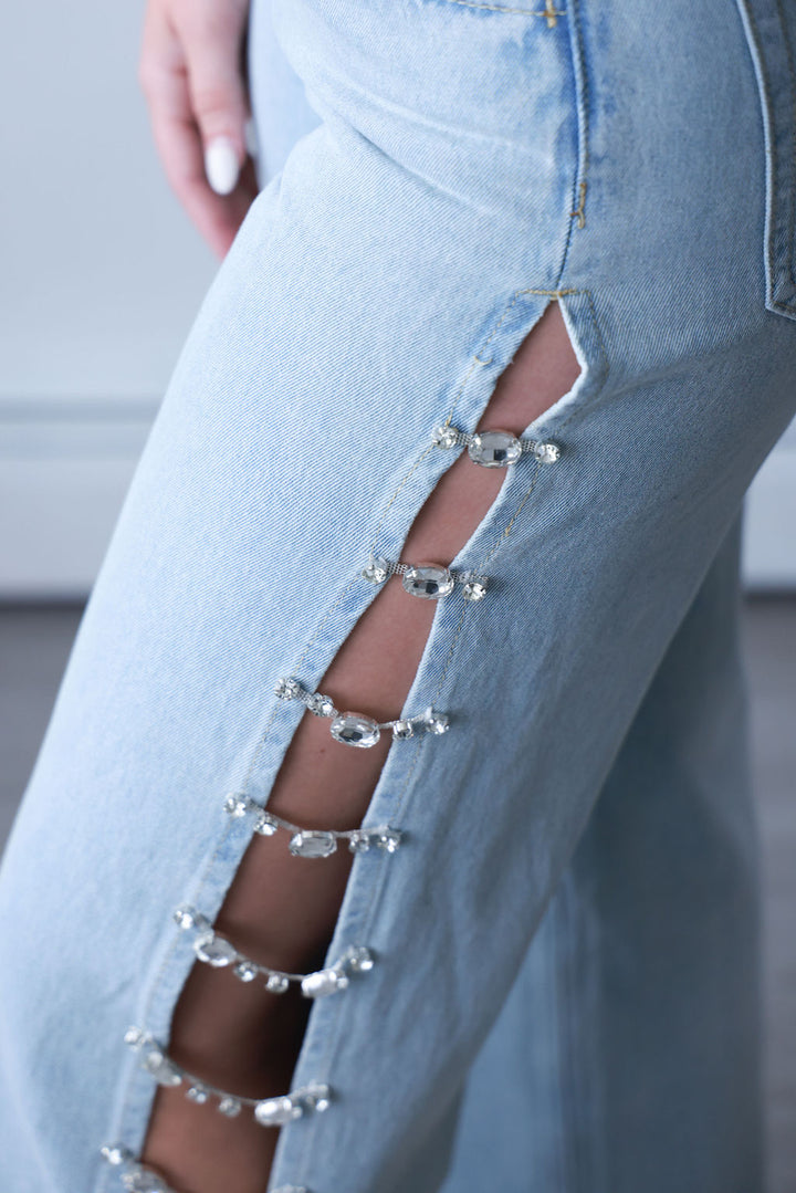 Diamond Detail Denim Jeans