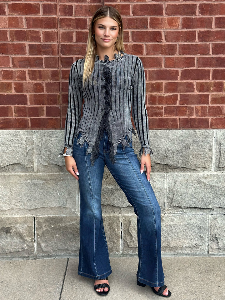 Rugged Revival Mineral Wash Button Down Sweater