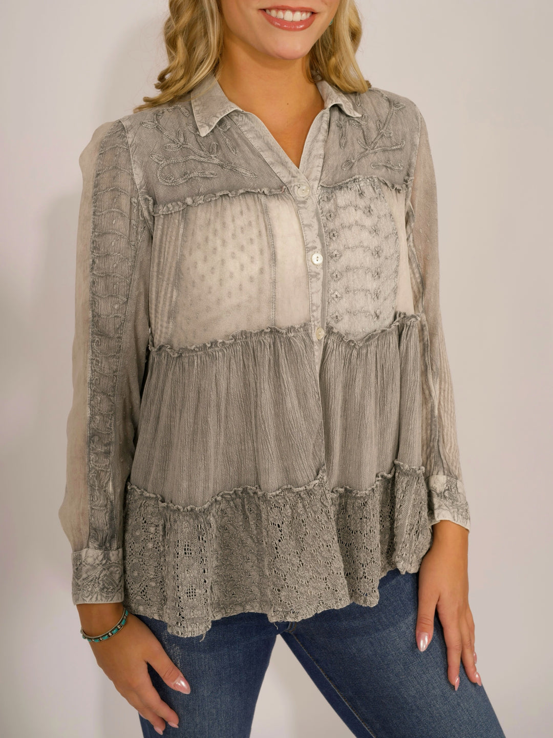 Relaxed Fit Boho Tunic Top