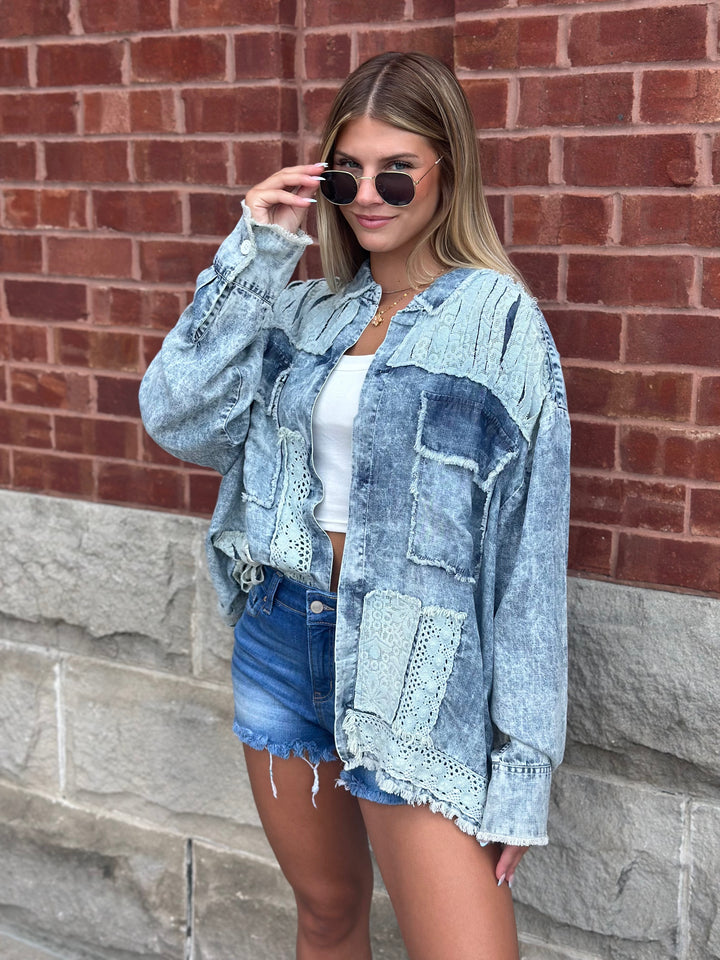 Distressed Tencel Shirt