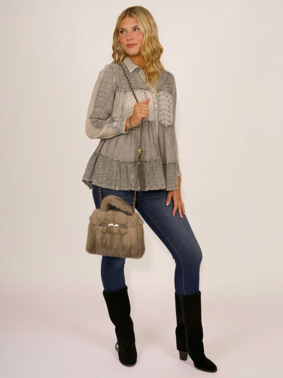Mink Fur Handbag