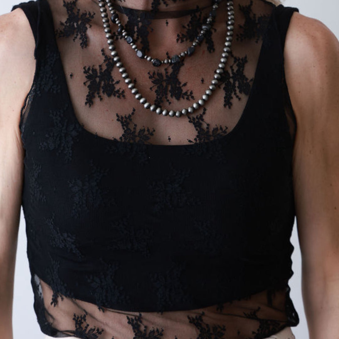 Sheer Elegance Lace Tank