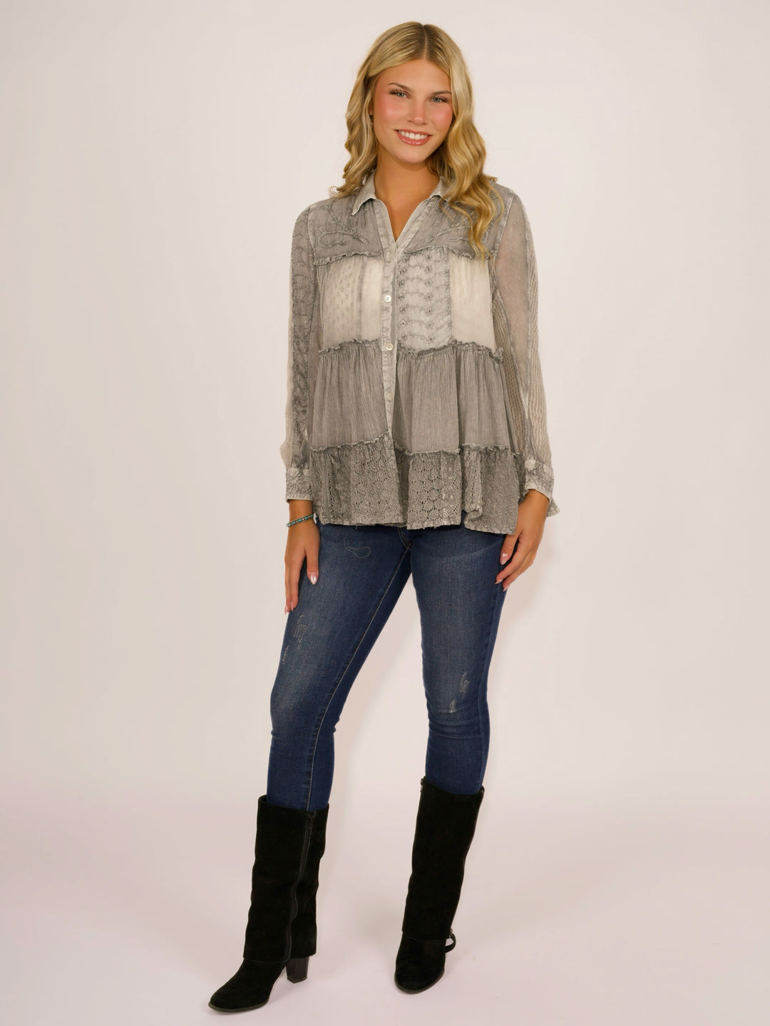 Relaxed Fit Boho Tunic Top