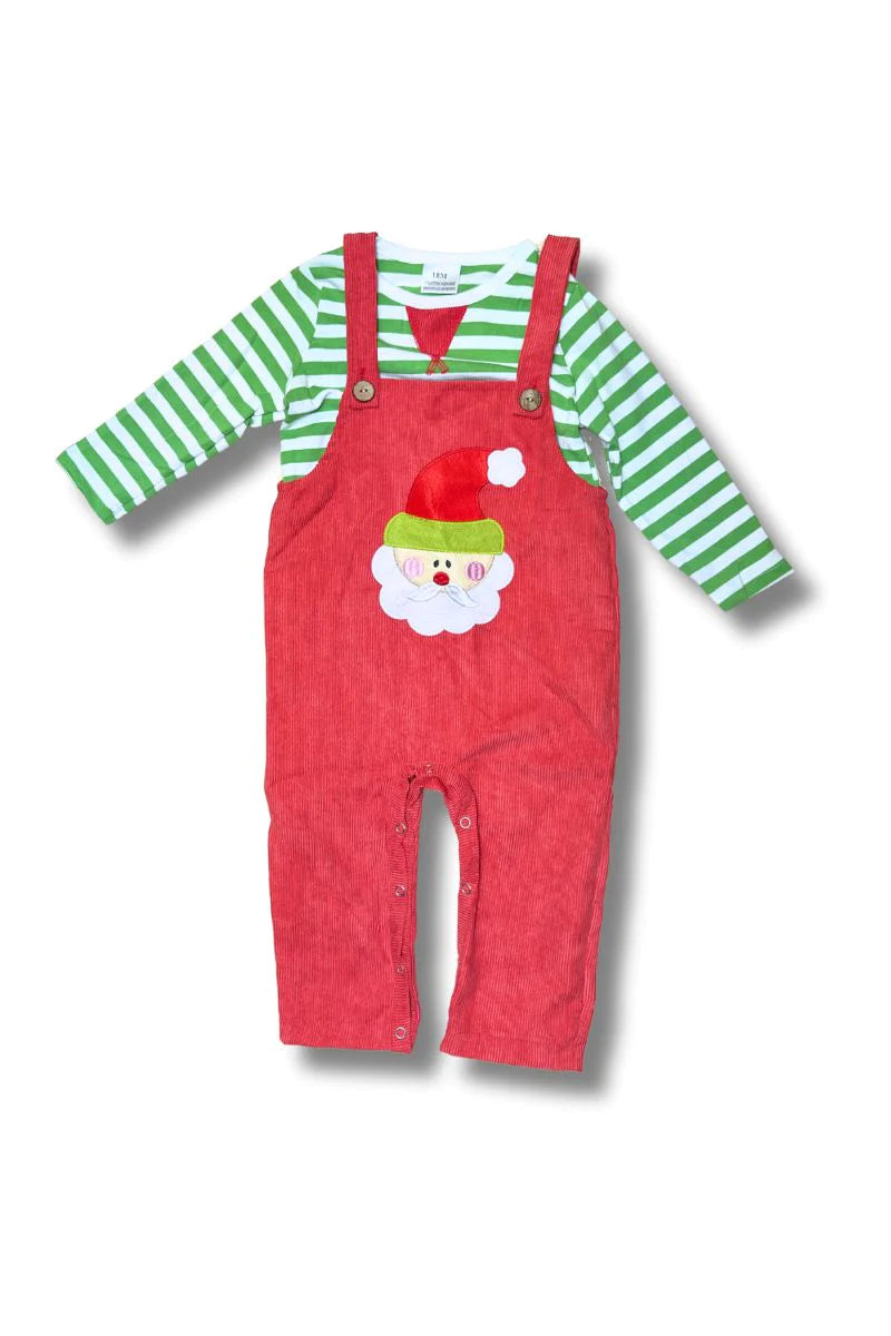 Santa Corduroy baby JonJon Set - Salt and Grace Boutique