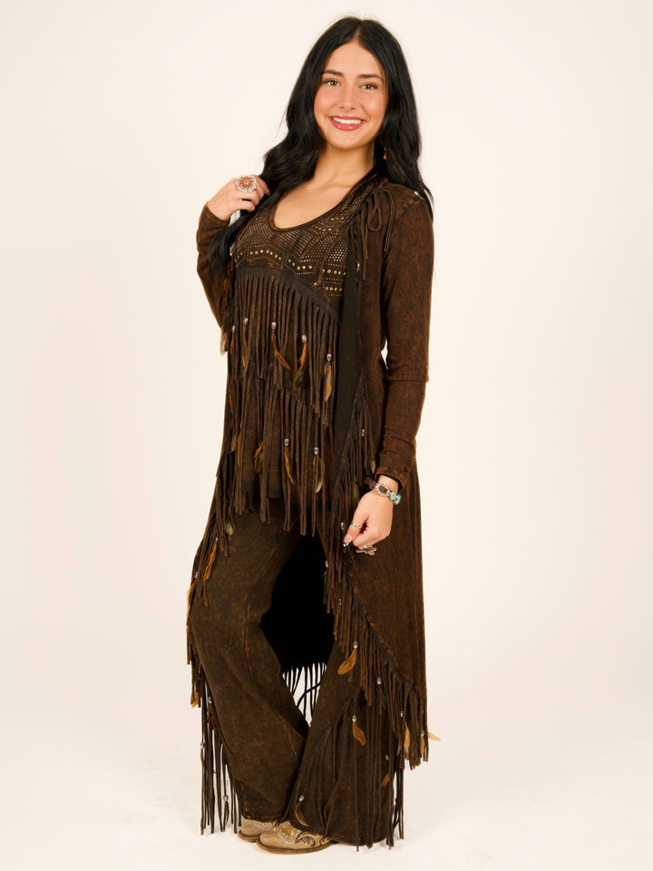 Fringe & Feather Long Duster