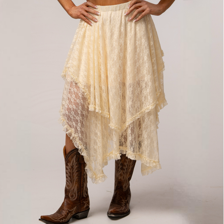 Keep it Country Lace Tiered Midi Skirt