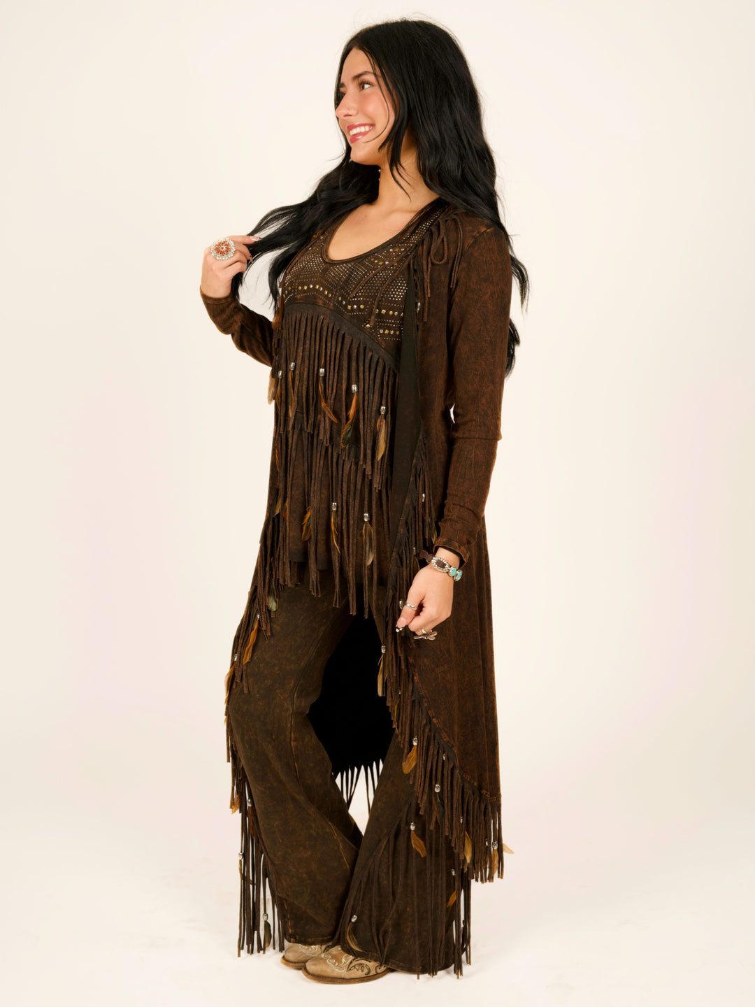 Fringe & Feather Long Duster