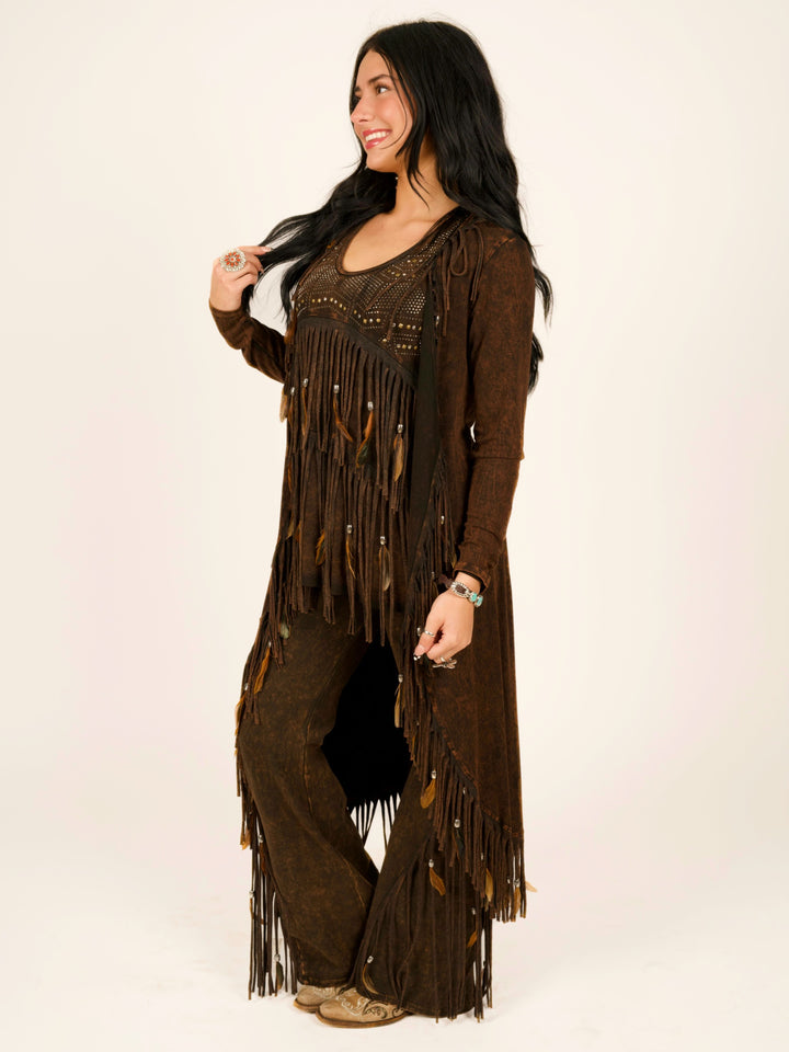 Fringe & Feather Long Duster