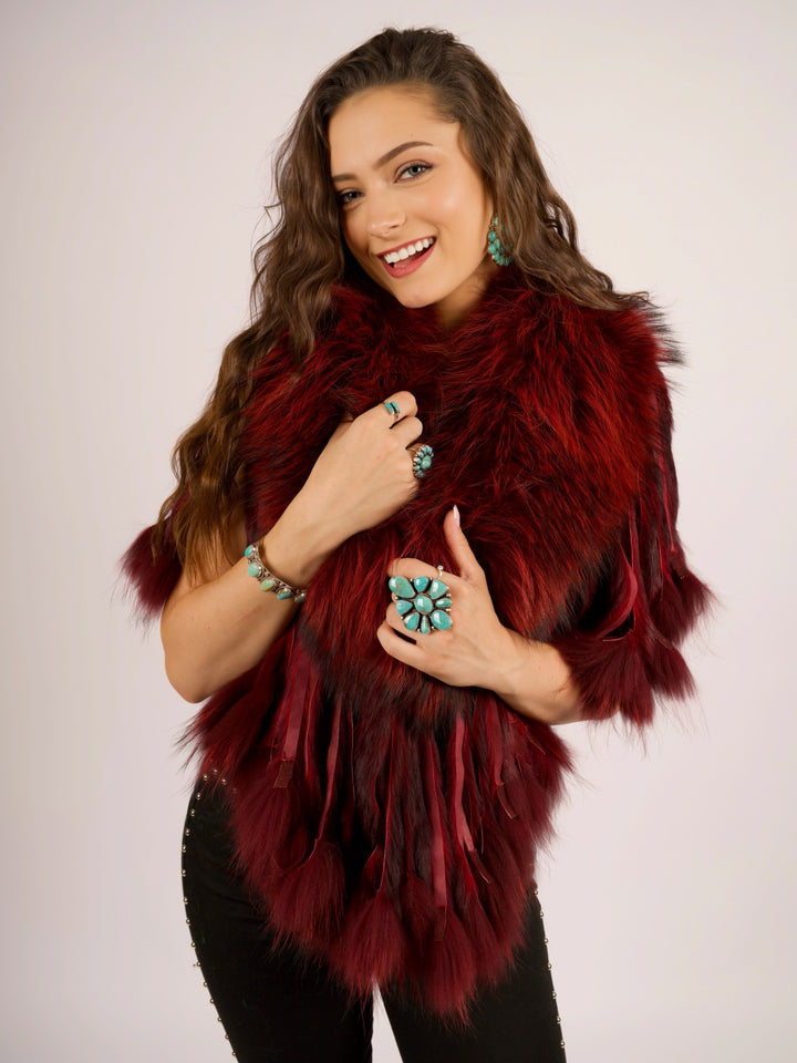 Foxy Red Raccoon Fur Collar