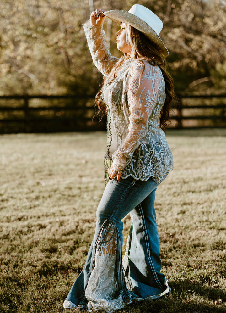 Silver Lace Cardigan