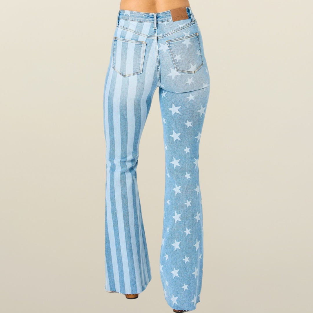 Judy Blue Stars and Stripe Flares