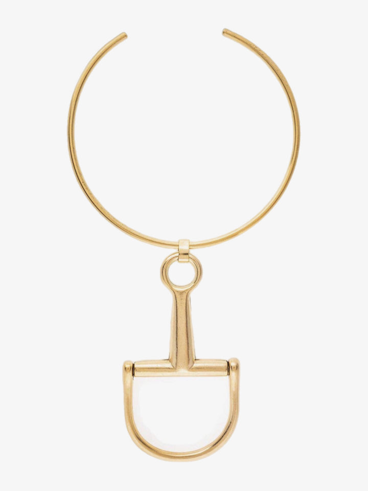 Equestrian Edge Horse Bit Necklace – Gold Statement Choker