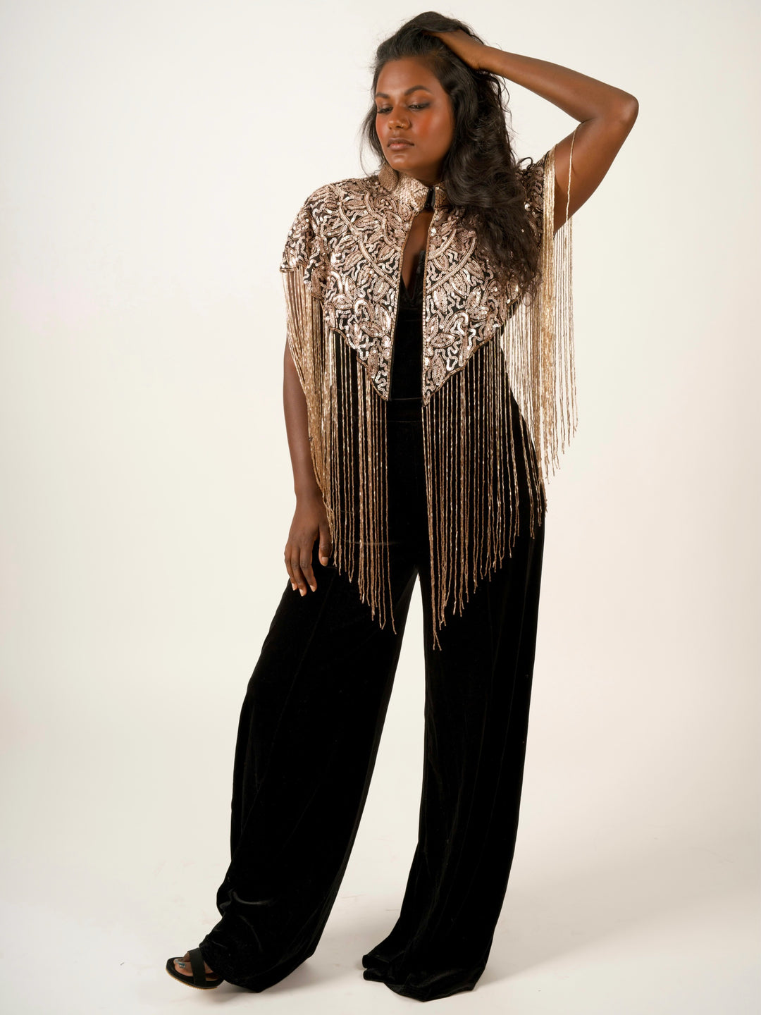 Champagne Beaded Cape