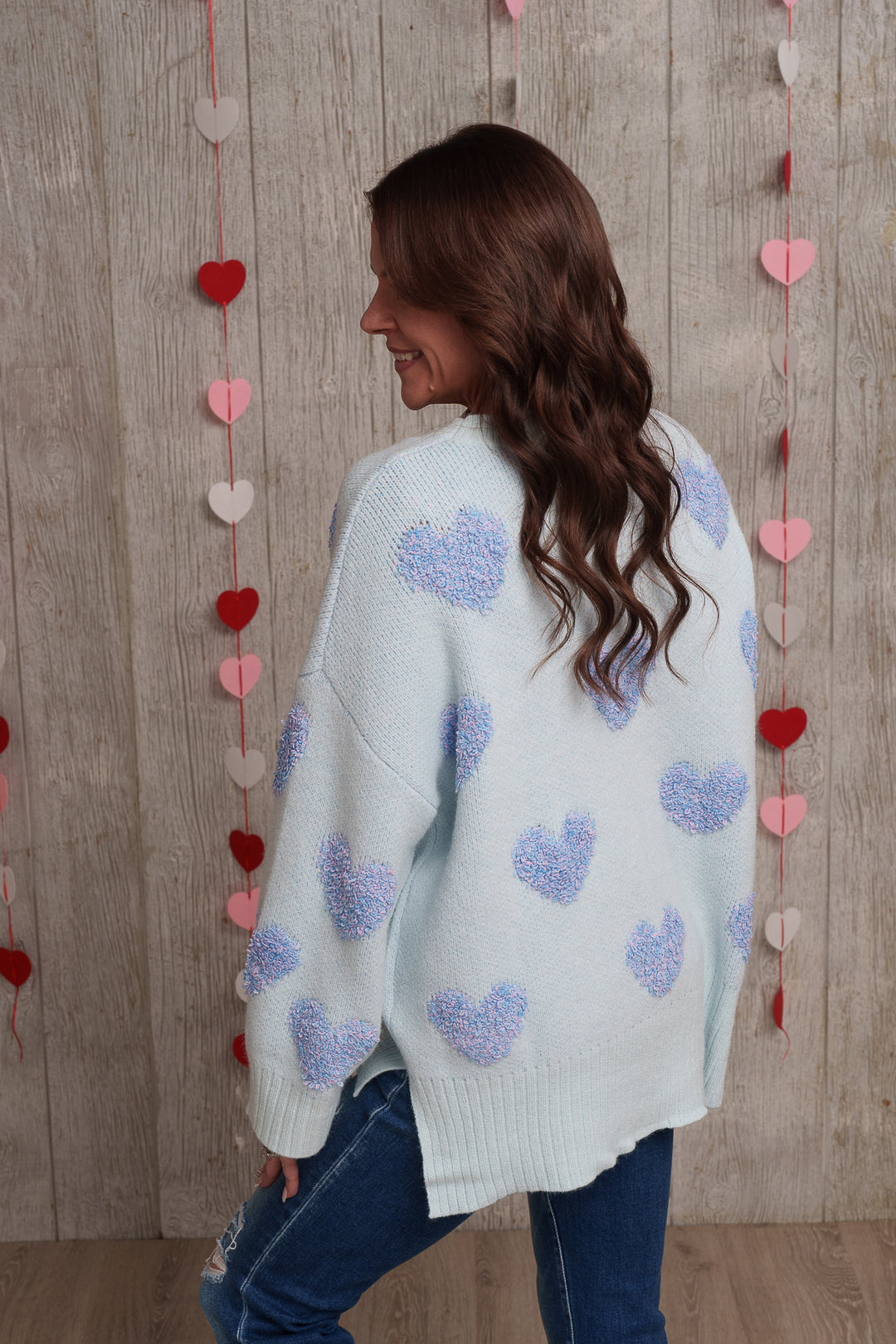 Baby Blues Oversized Heart Sweater