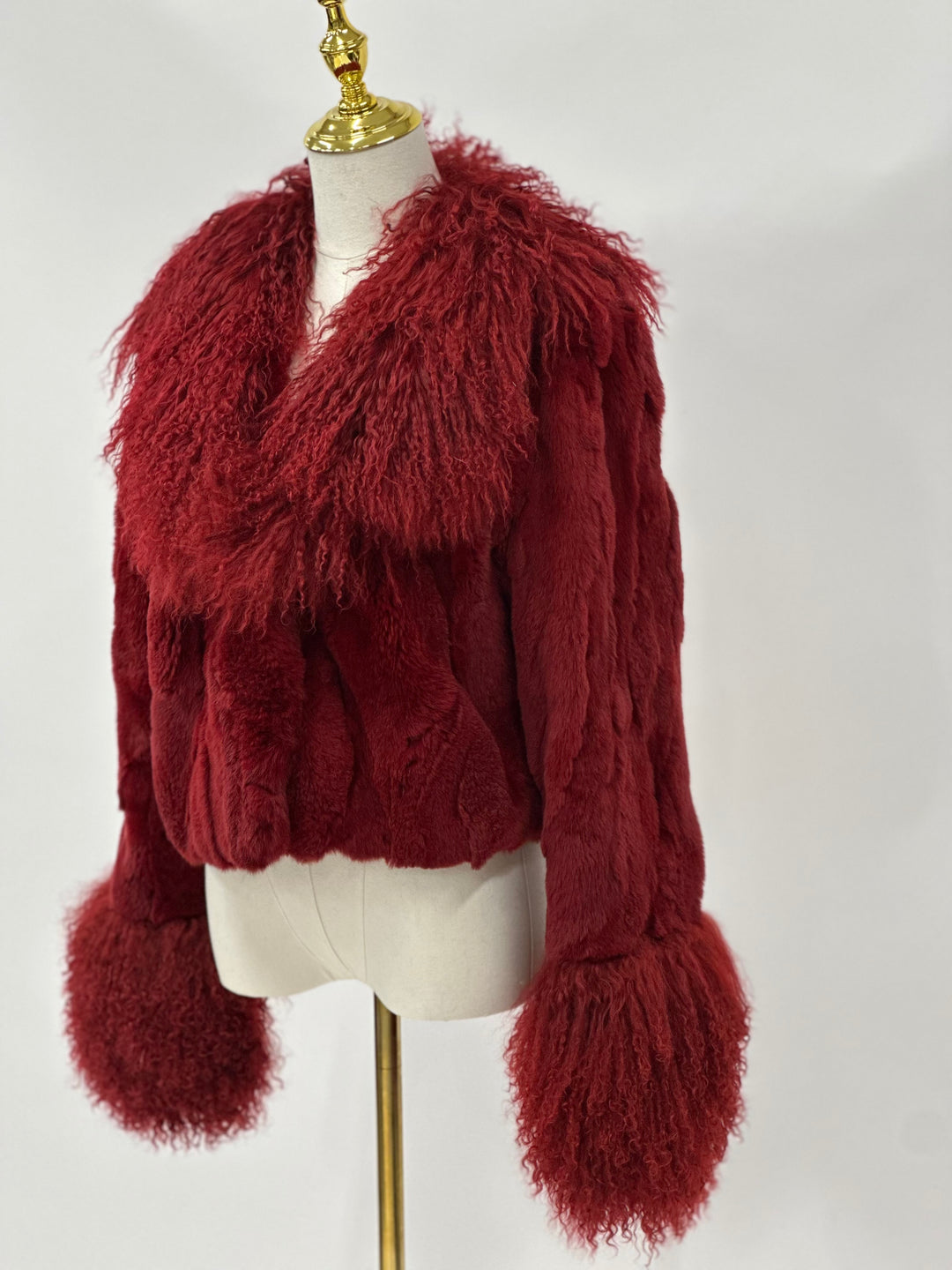 The Victoria Genuine Rabbit & Lamb Fur Coat