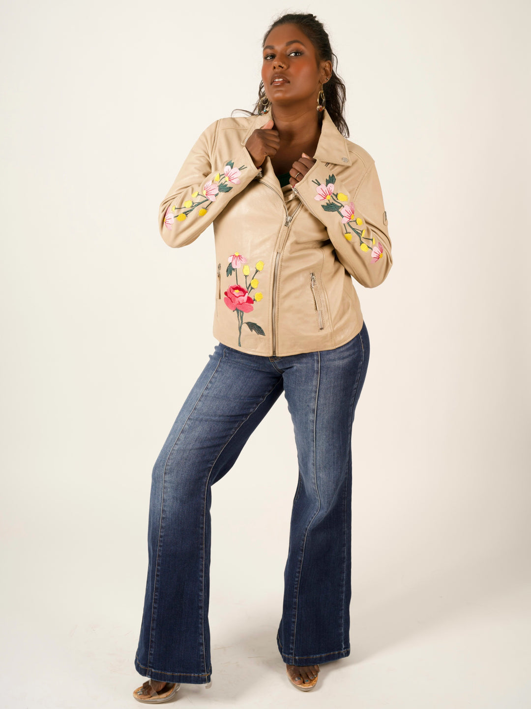 Mauritius Peonie Leather Jacket