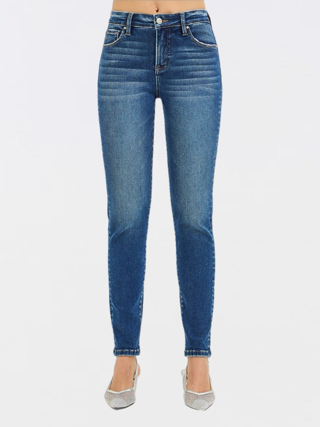Risen Tummy Control Ankle Skinny Jeans