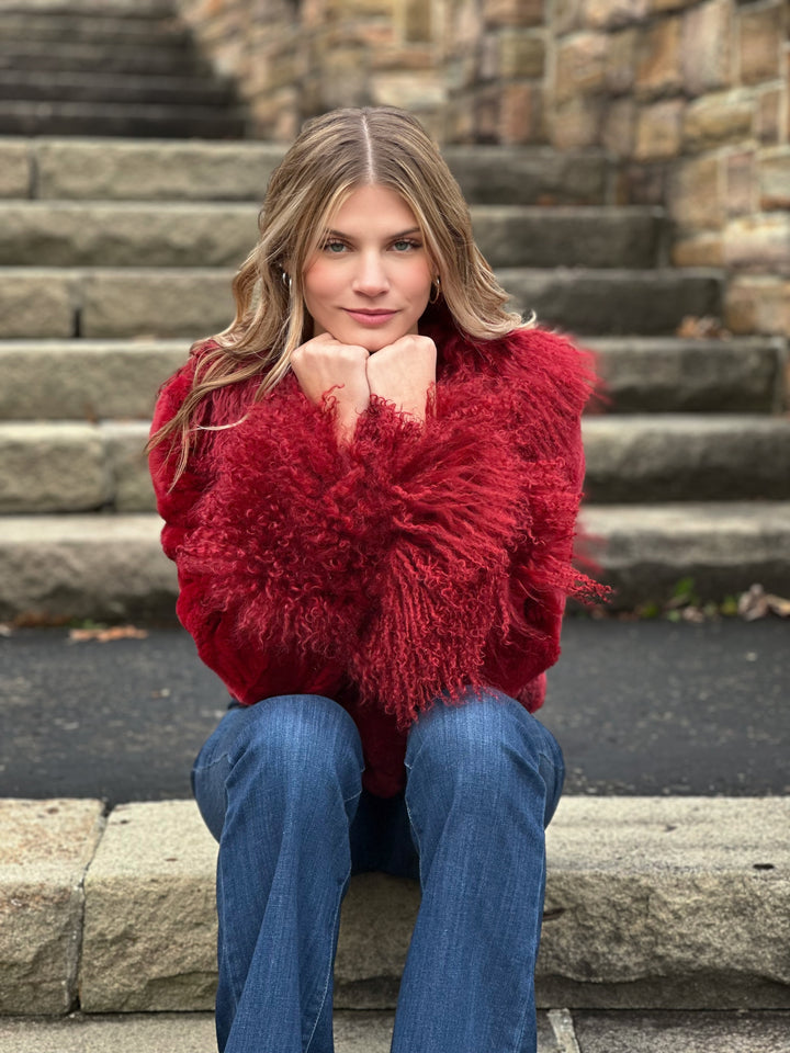 The Victoria Genuine Rabbit & Lamb Fur Coat