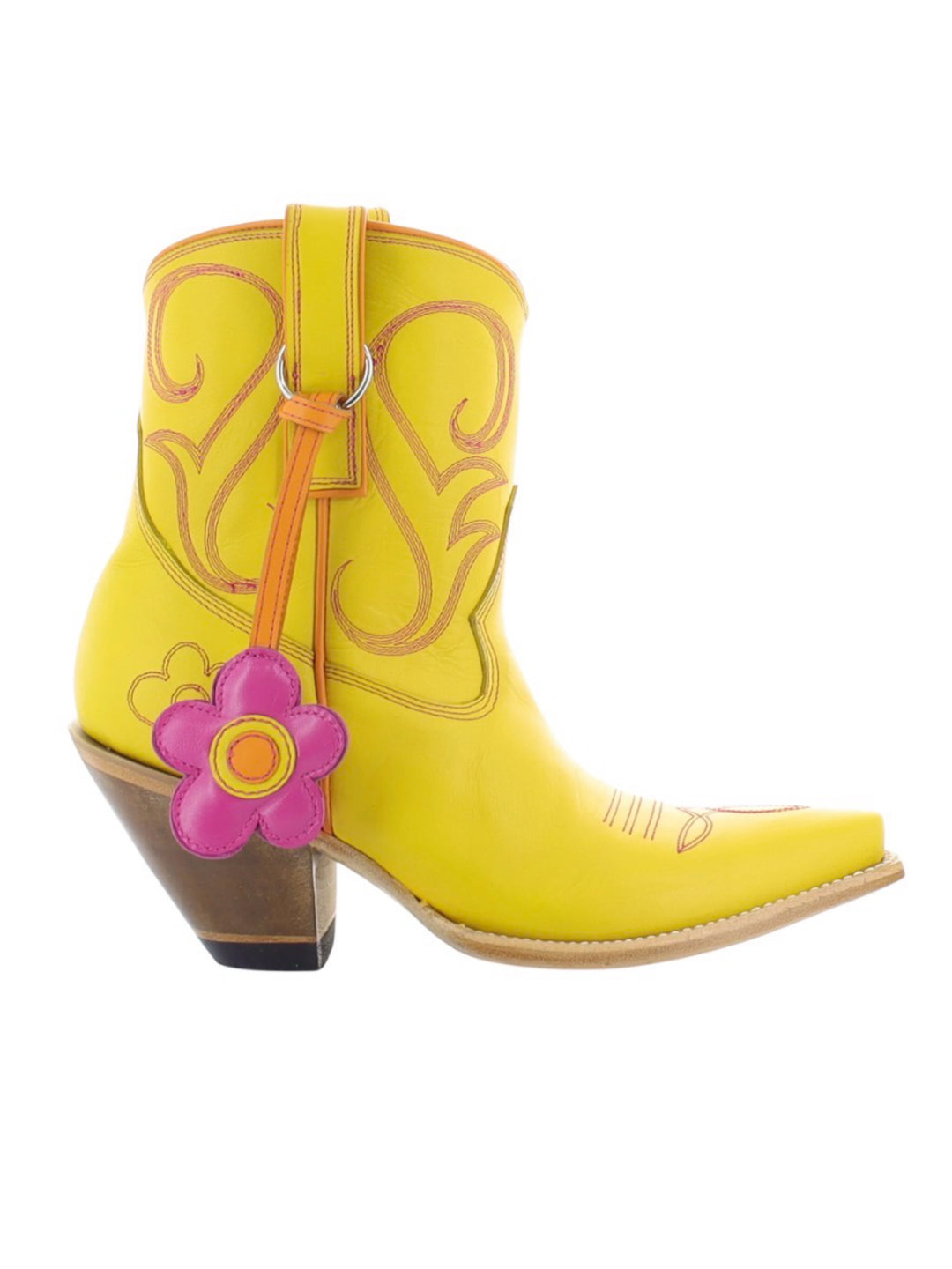 YIPPEE KI YAY Yellow Flower Power Short Boots