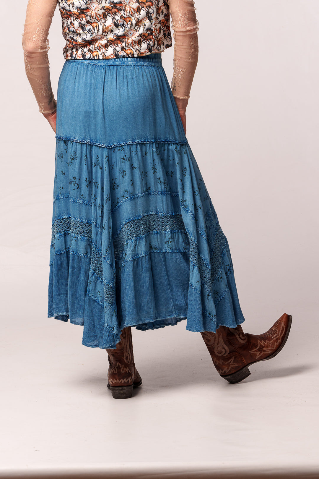 Vintage Cowgirl Maxi Skirt