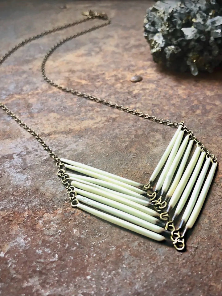 Porcupine Quill Chevron Necklace