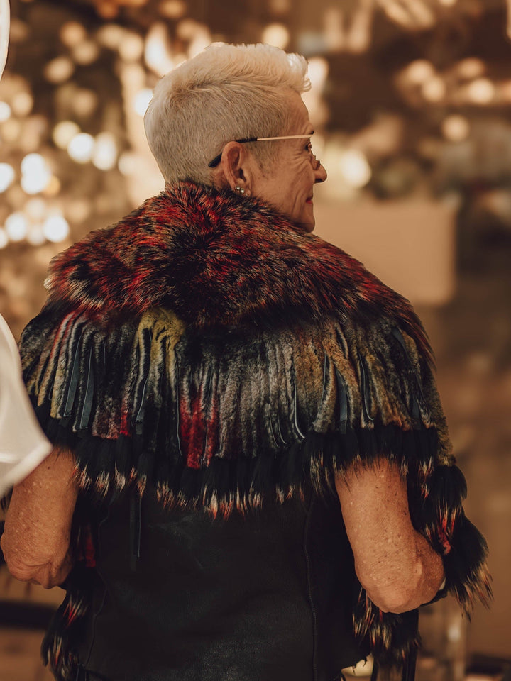 Fire Raccoon Fur Collar