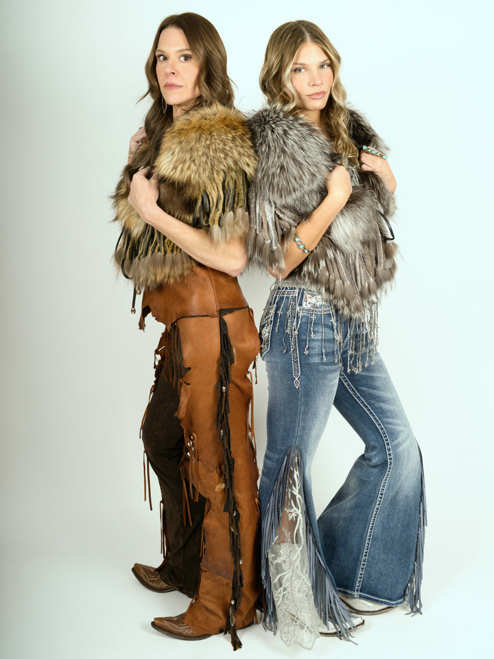 Silver Fox Finge Fur Collar