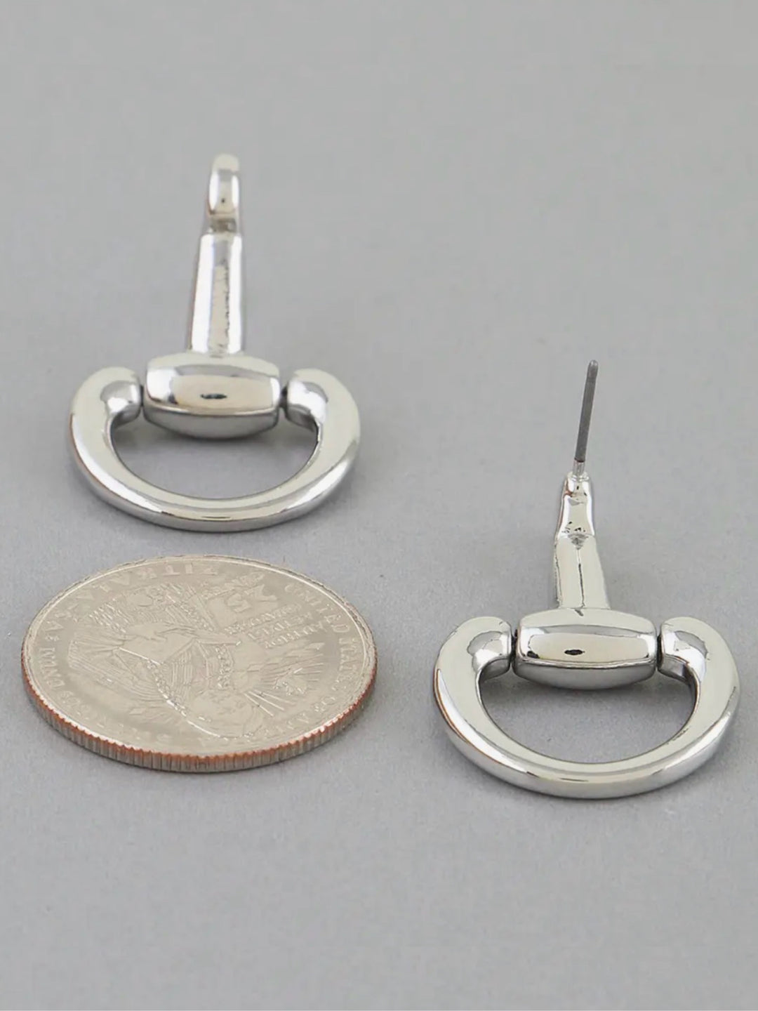 Polished Horseshoe Drop Earrings