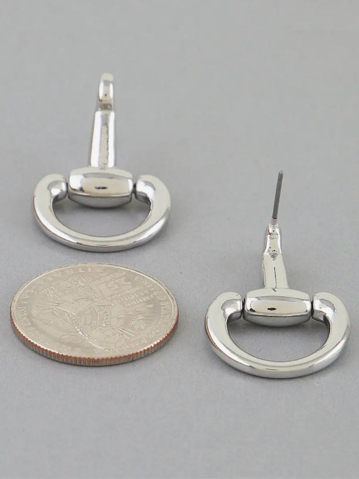 Polished Horseshoe Drop Earrings