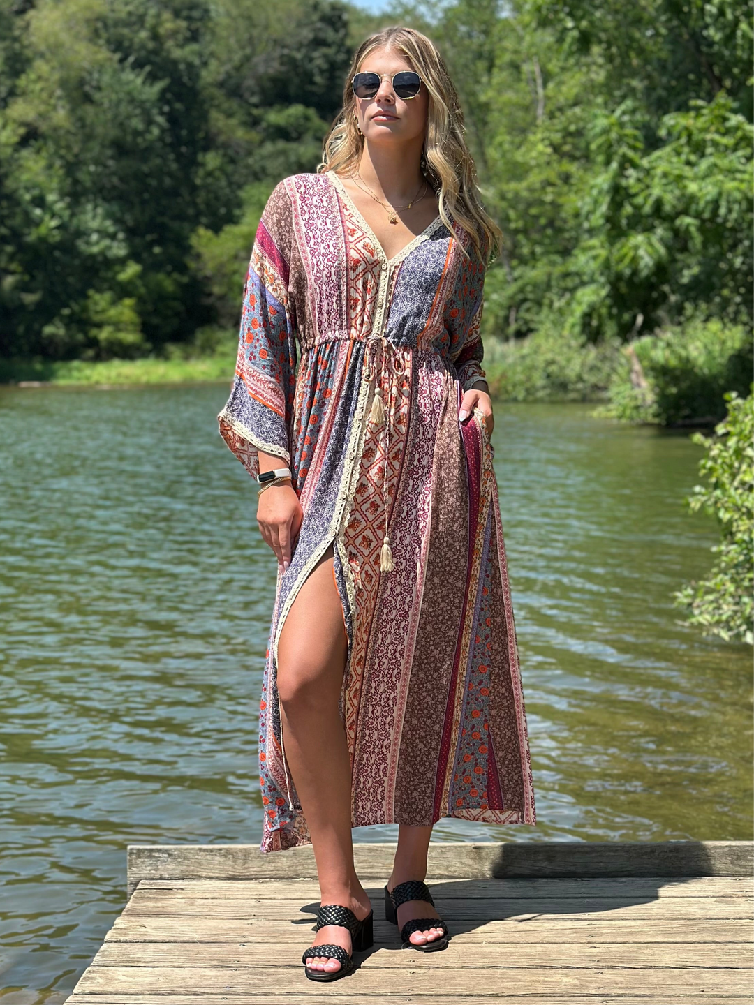 maxi duster dress Sweet Escape Maxi Duster Dress Small