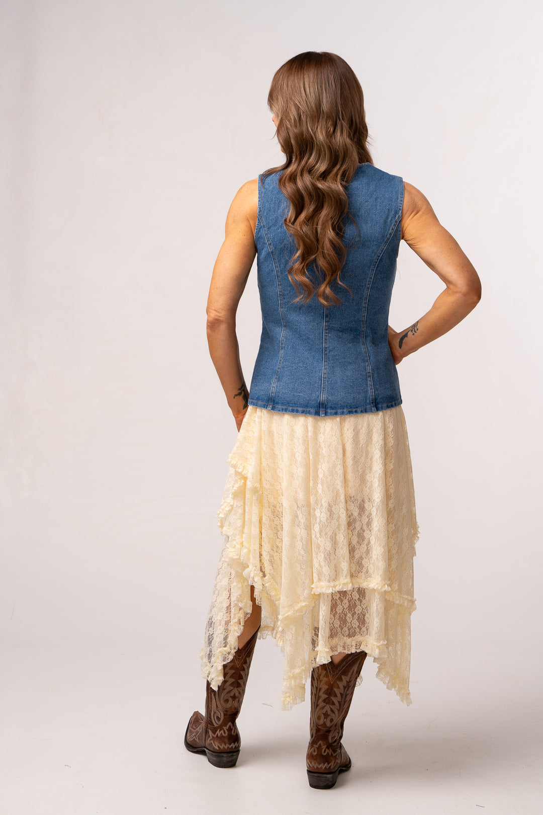 Keep it Country Lace Tiered Midi Skirt