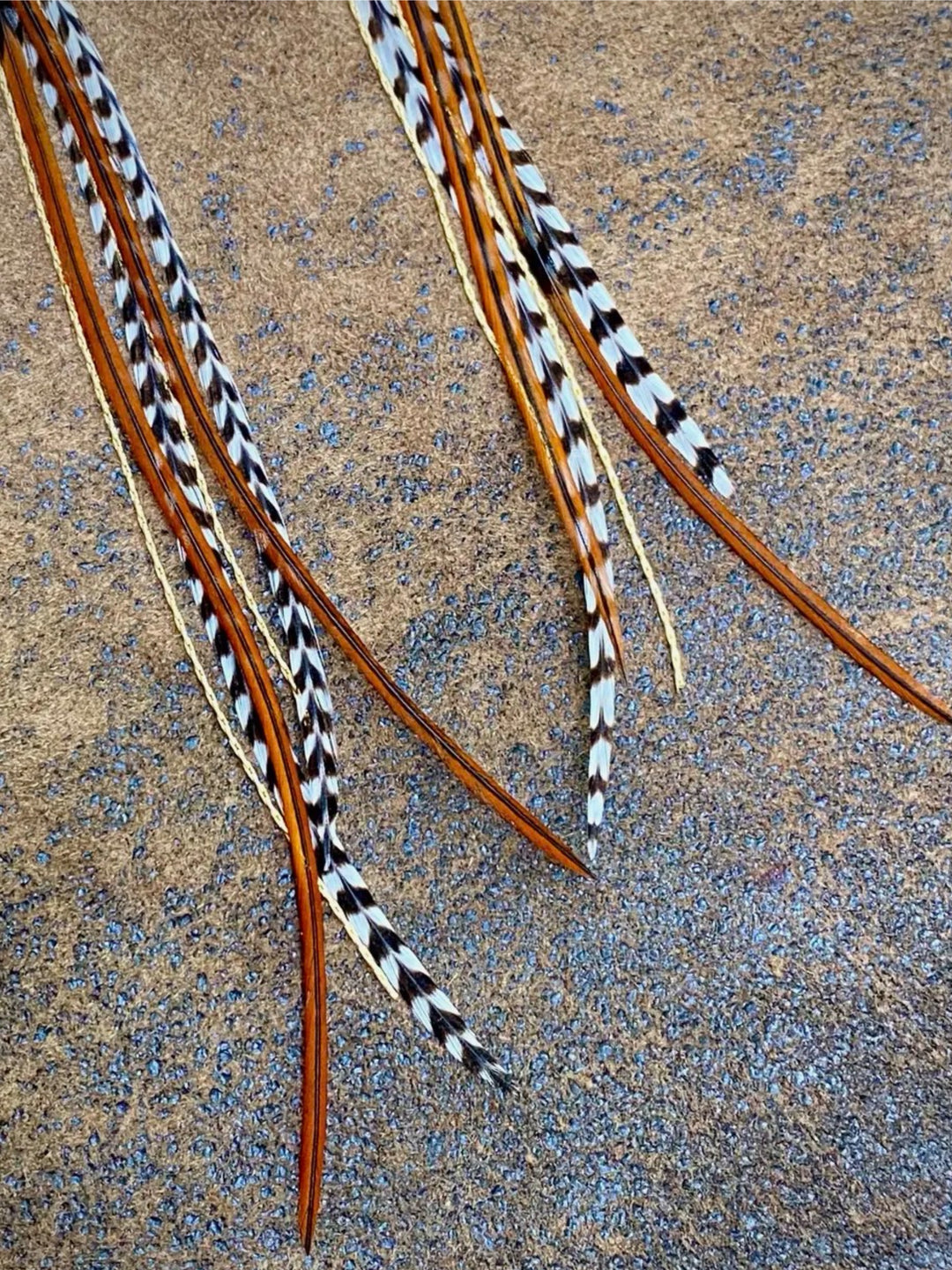 Handcrafted Turquoise & Mini Feather Statement Earrings
