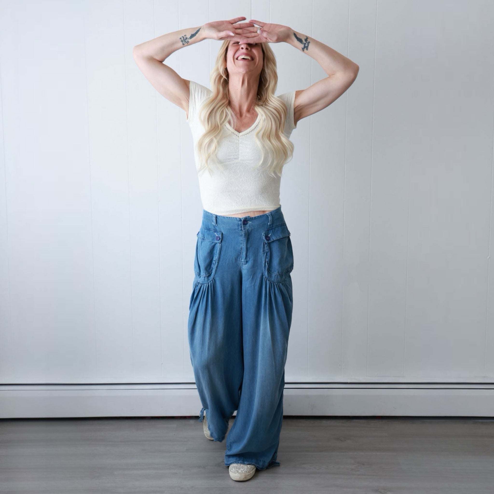 Washed Wide Leg Tencel Pants – Salt and Grace Boutique