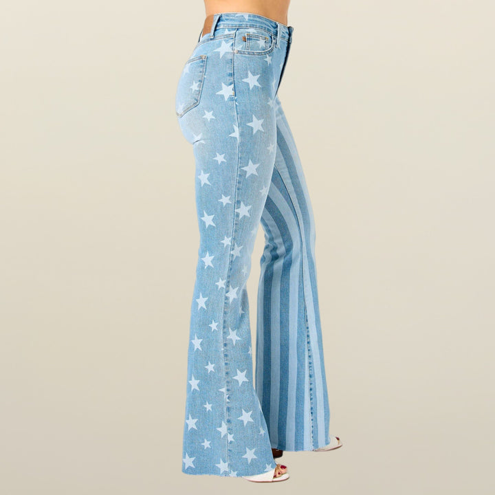 Judy Blue Stars and Stripe Flares