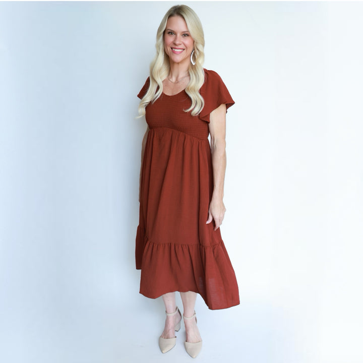 Autumn Spice Midi Dress