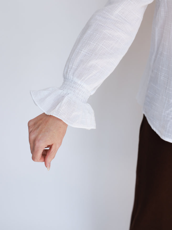 Ruffle my Feathers Button Down Blouse