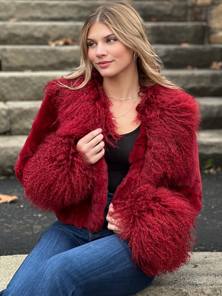 The Victoria Genuine Rabbit & Lamb Fur Coat