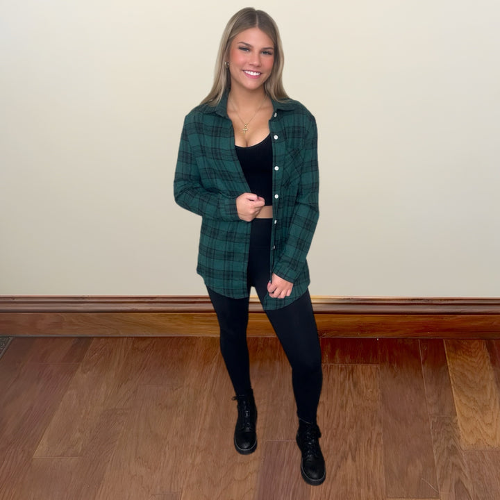 Checker - top Plaid Shirt - Salt and Grace Boutique