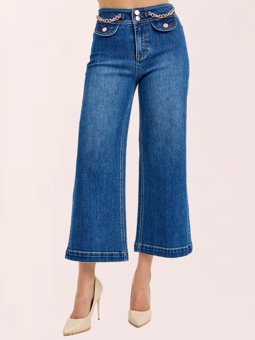 Risen High Waist Samantha Cropped Jeans