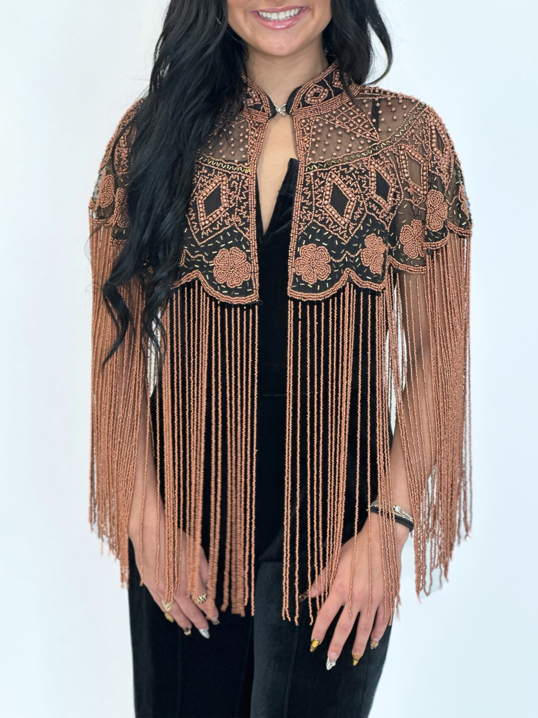 Copper Beaded Cape