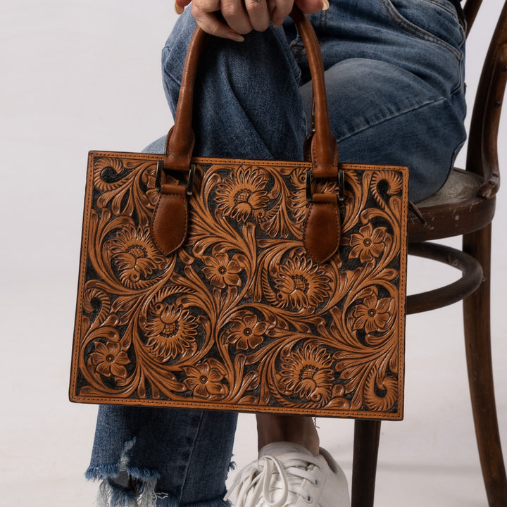 Reba Leather Tote Bag