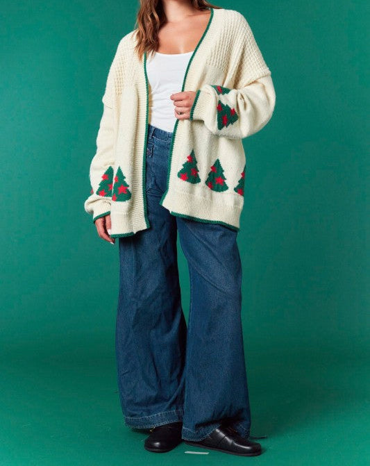 Christmas Trees Sweater Cardigan