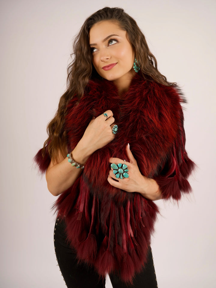 Foxy Red Raccoon Fur Collar