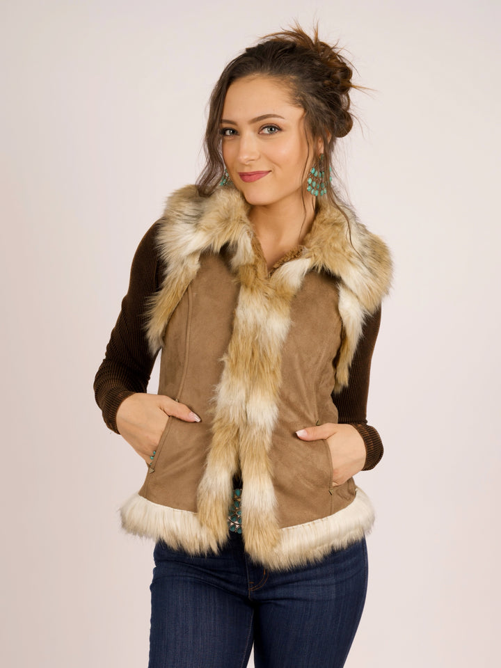 Coyote Creek Faux Suede Fur Vest