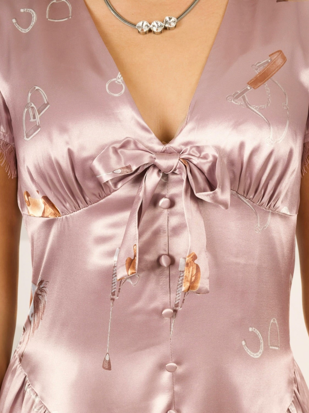 Blush EquestrianSatin Mini Dress