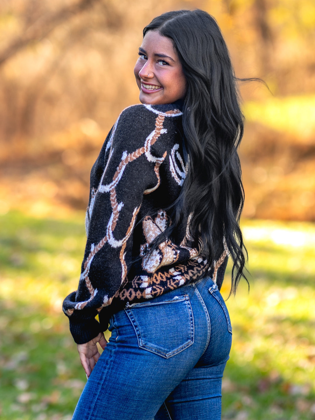 Rodeo Rider Embroidered Zip Up Sweater