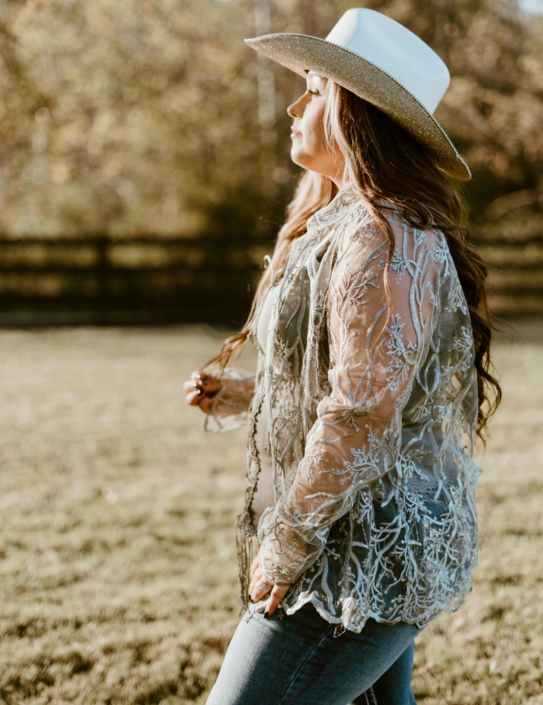 Silver Lace Cardigan