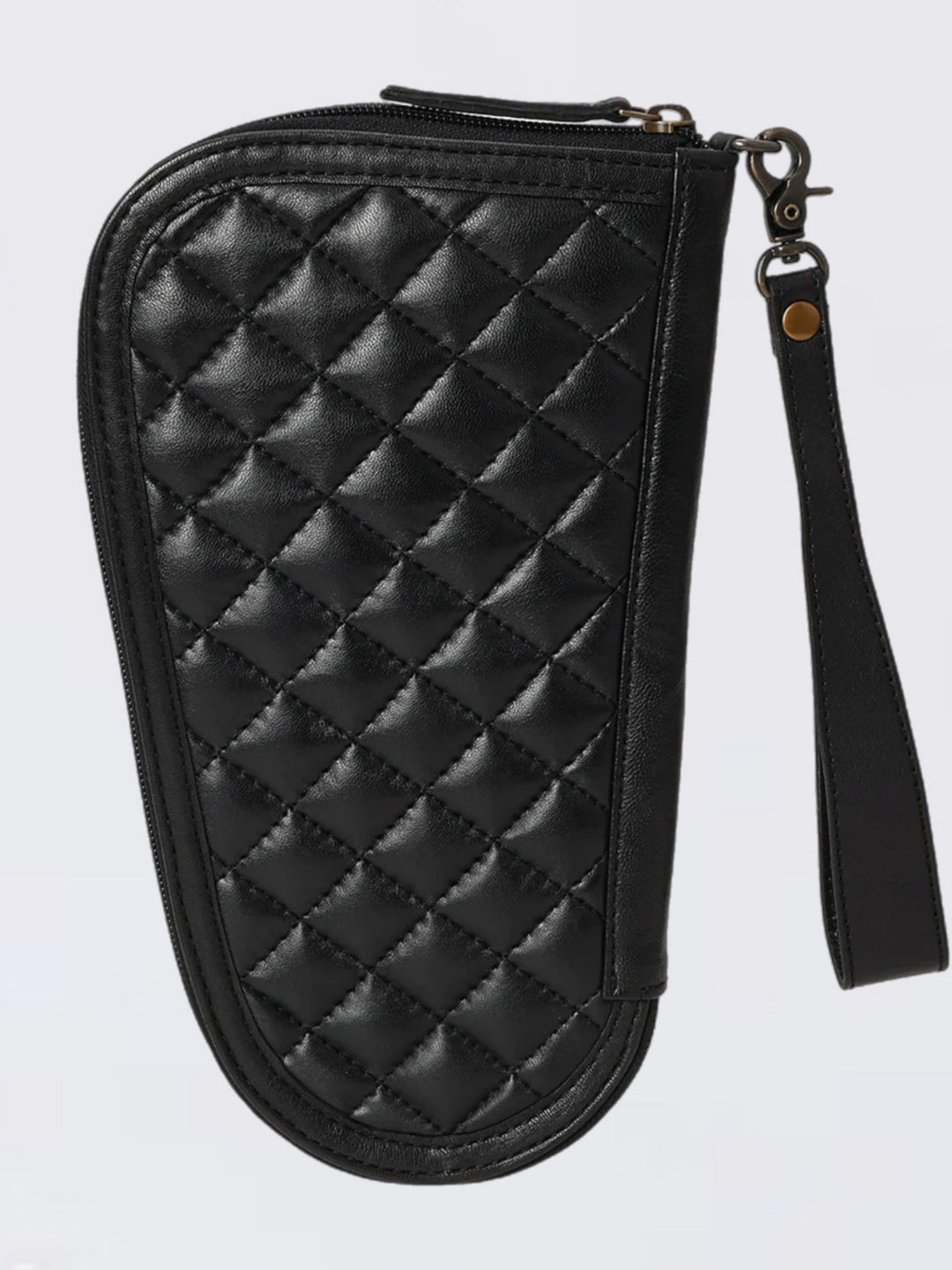 Premium Black Leather Concealed Carry Pistol Storage Case