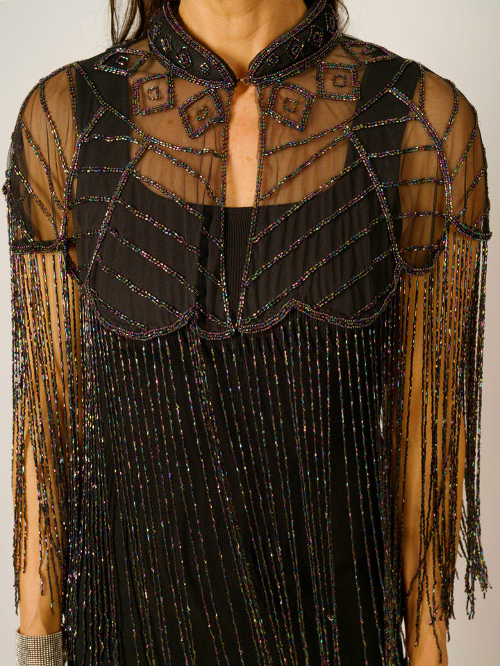 Peacock Beaded Cape